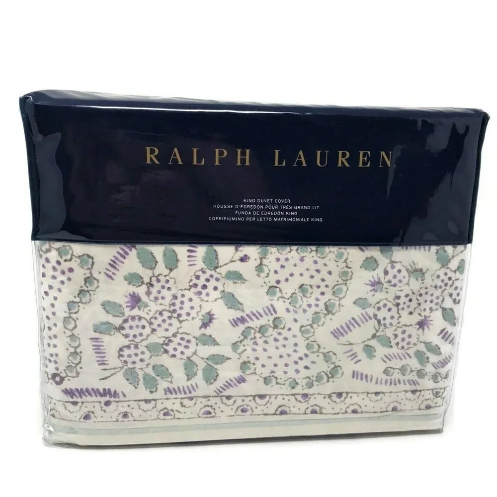 NEW $470 Ralph Lauren Alessandra Ardsley Duvet Cover! King Floral Cream Multi
